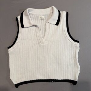 Cotton On Women’s Collar Crop Top SZ XS (runs oversized) CLR White EUC